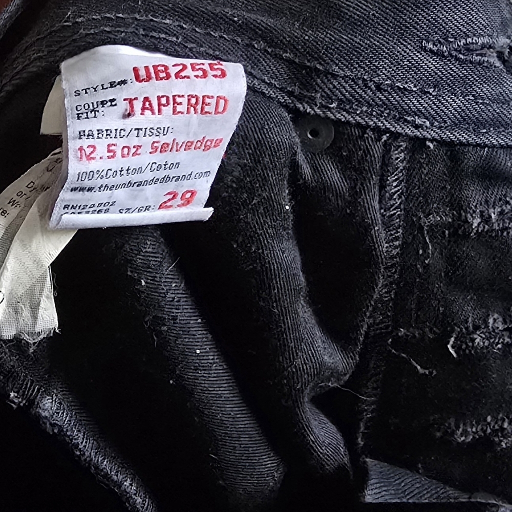 Unbranded Black Selvedge Jeans, 29 Waist - Picture 5 of 5